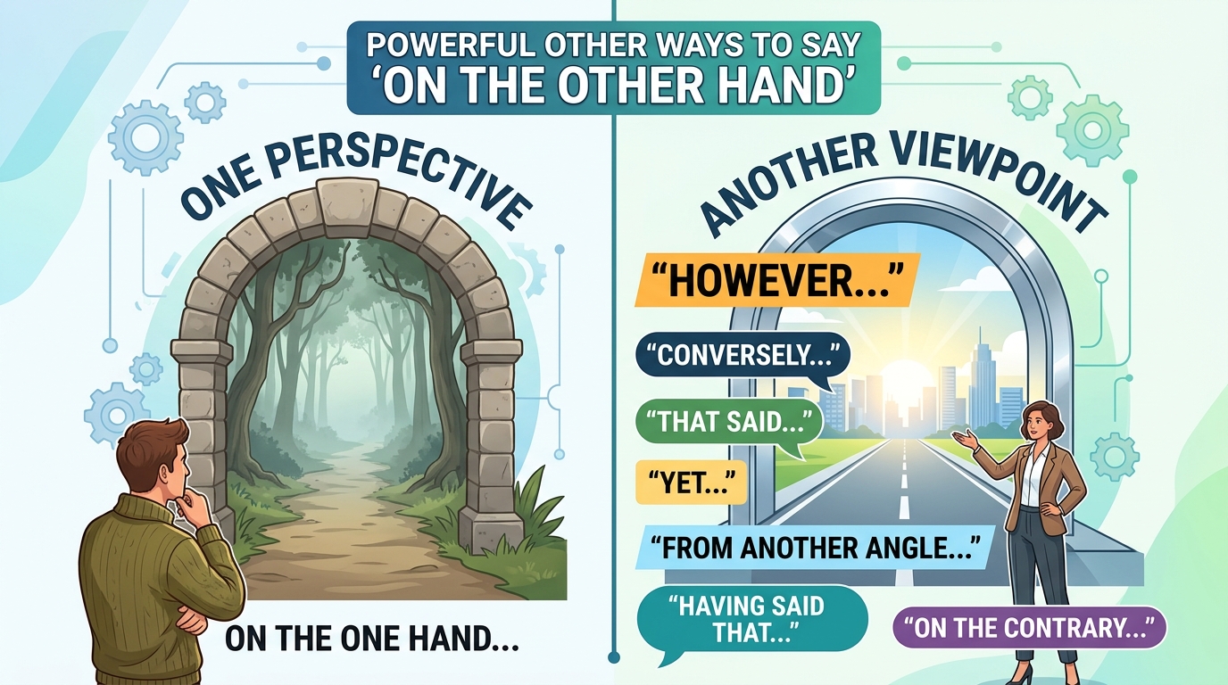 other ways to say on the other hand