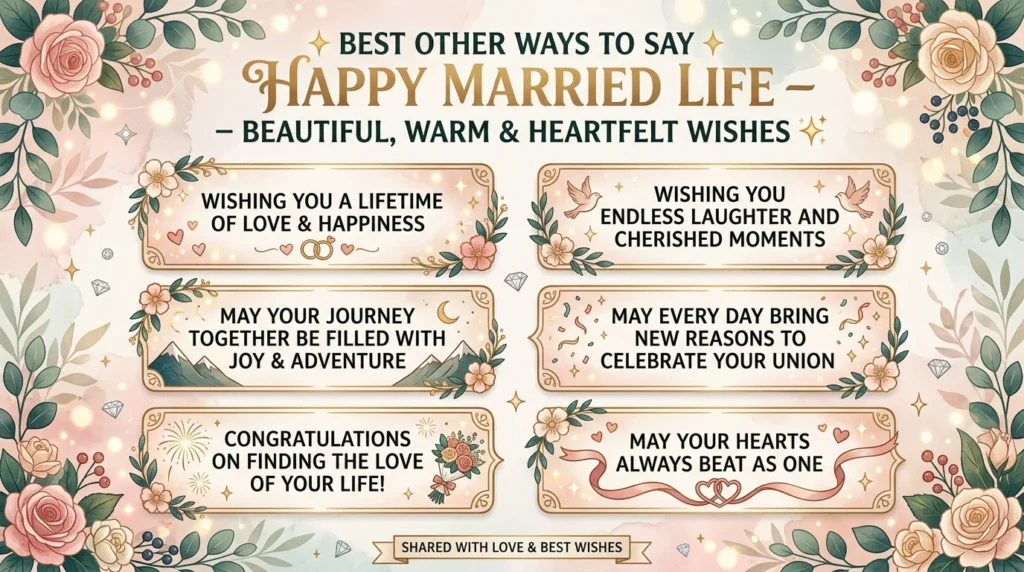 other ways to say happy married life