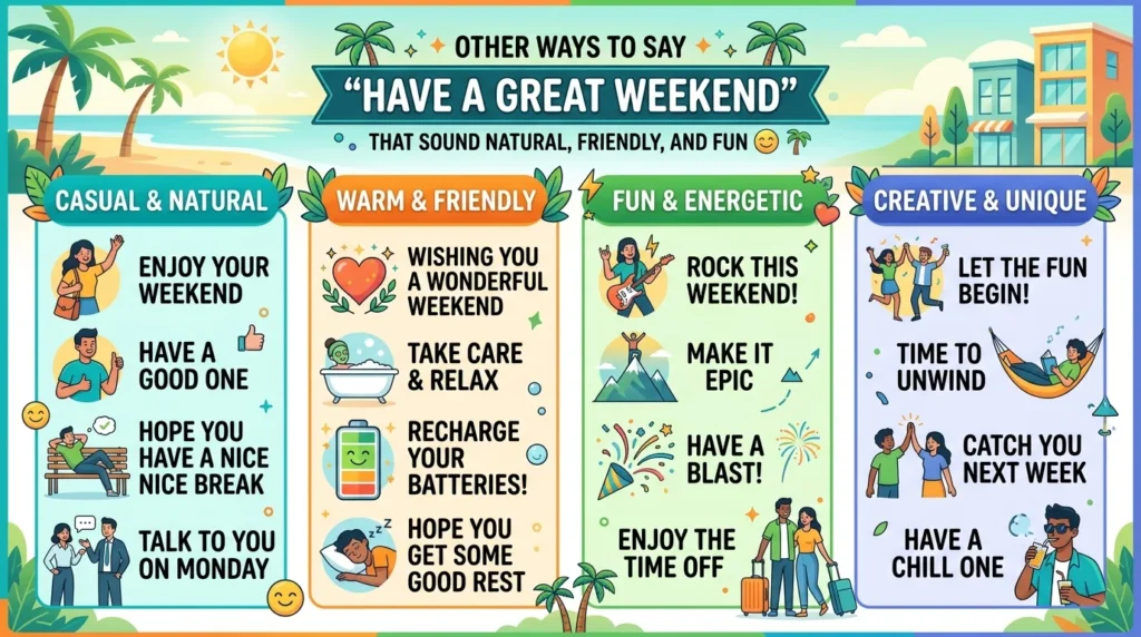 other ways to say have a great weekend