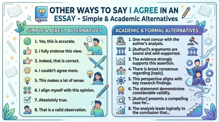 other ways to say i agree in an essay