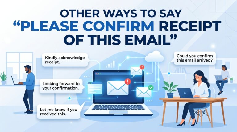 other ways to say please confirm receipt of this email